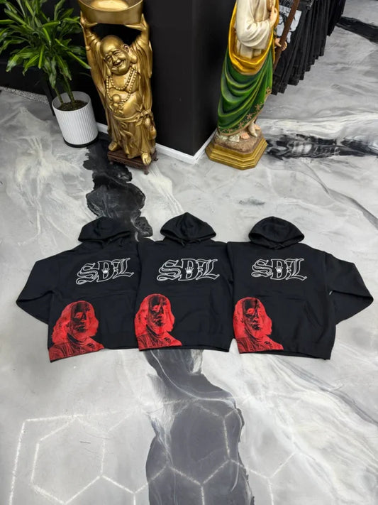 SDL Black Hoodies – Red
